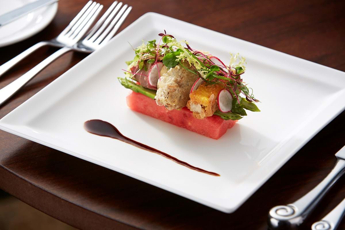duo of gressingham duck pressed watermelon white asparagus aged bulsamic004.jpg